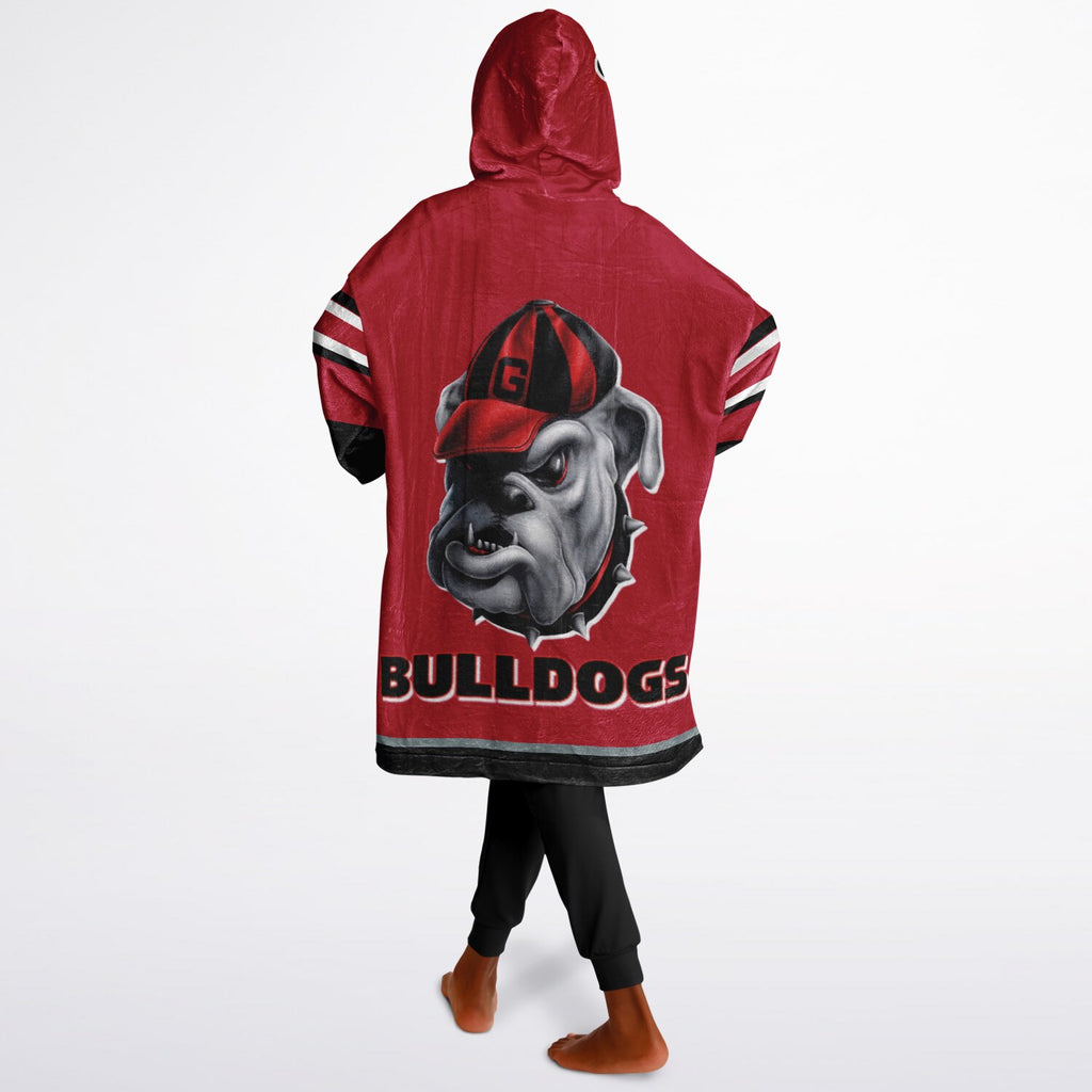 Youth Georgia Bulldogs Red Oversize Game Day Lounge Hoodie