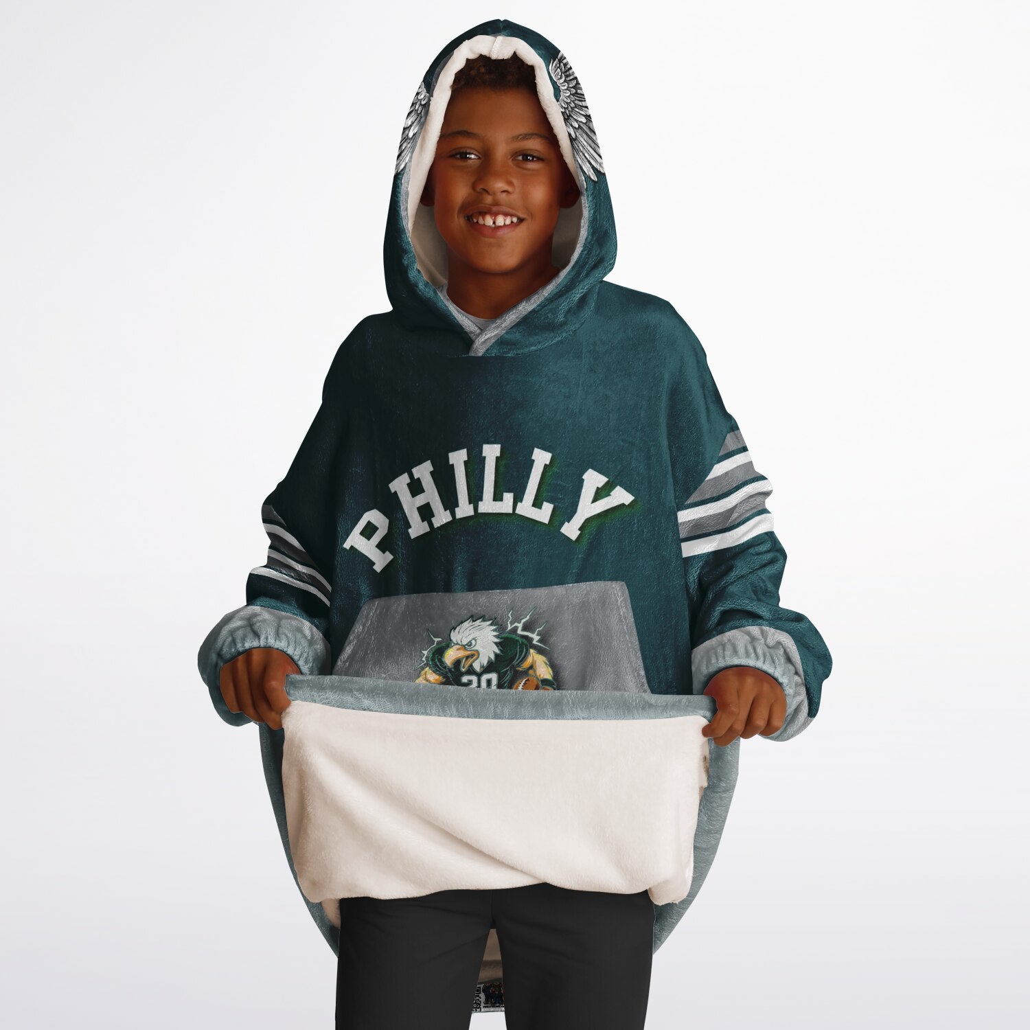 Youth Oversize Hooded Blanket Philly Player Green S.B. Champion 2024