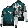 Eagles Super Bowl Edition Midnight Green White Eagle Helmet Varsity Jacket