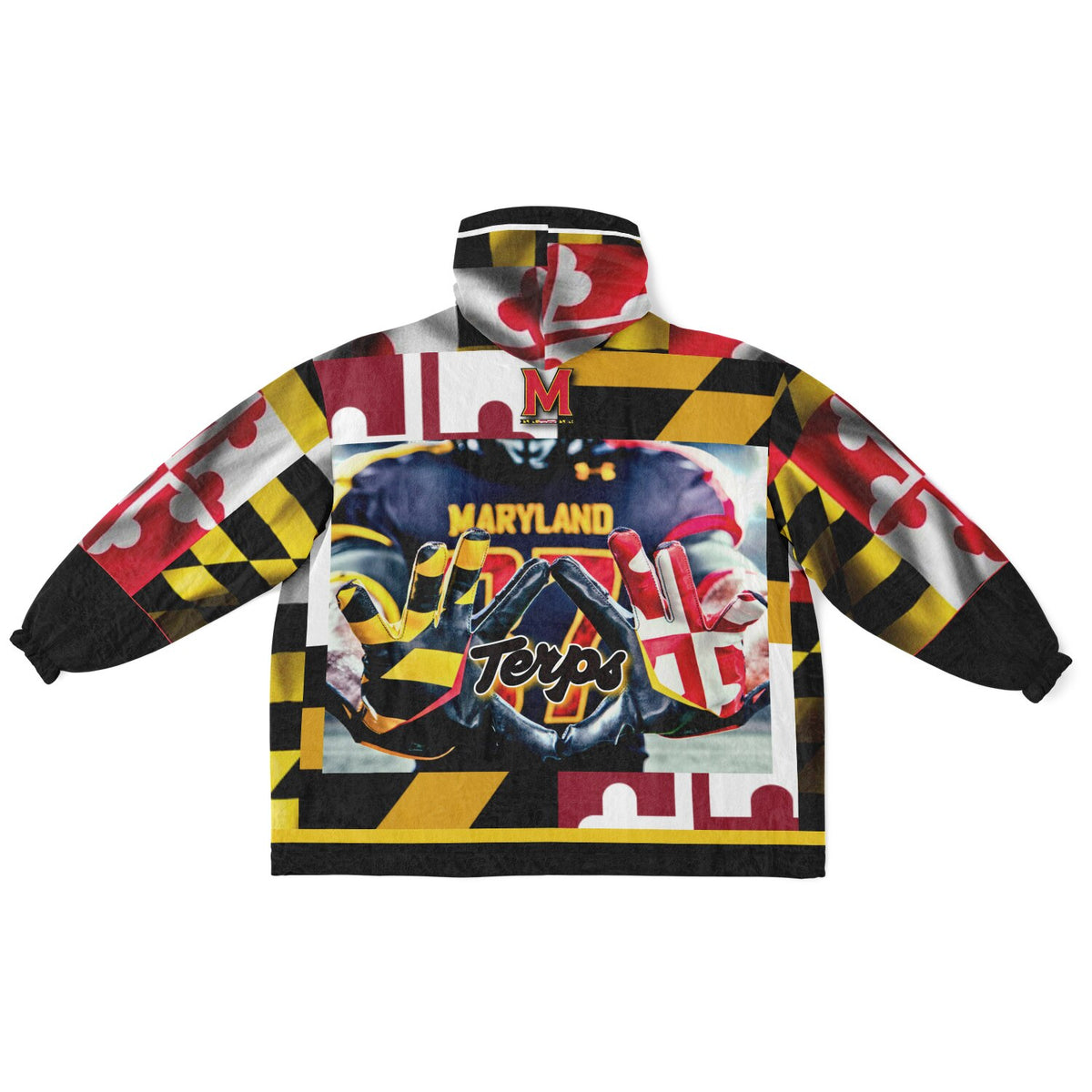 Maryland Flag Adult Game Day Lounge Hoodie