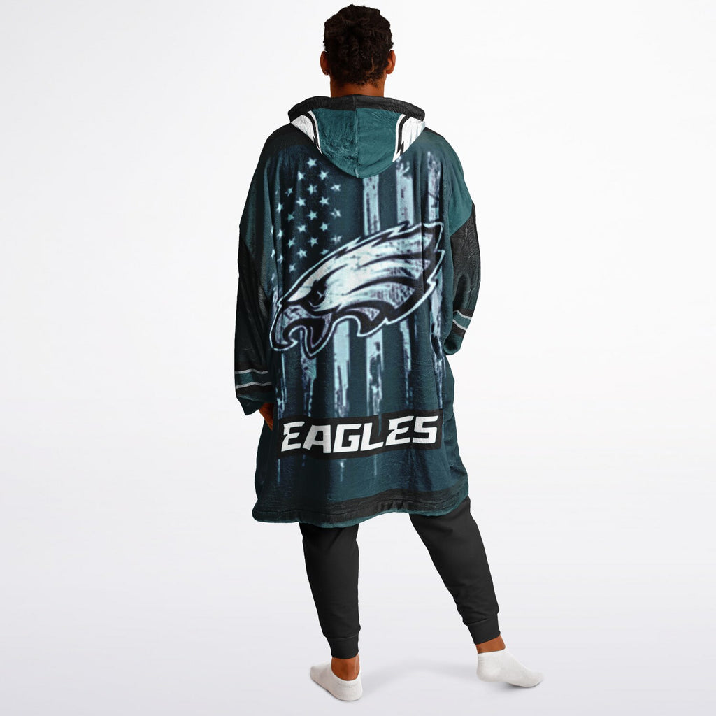 Eagles Black Adult Game Day Lounge Hoodie American Flag
