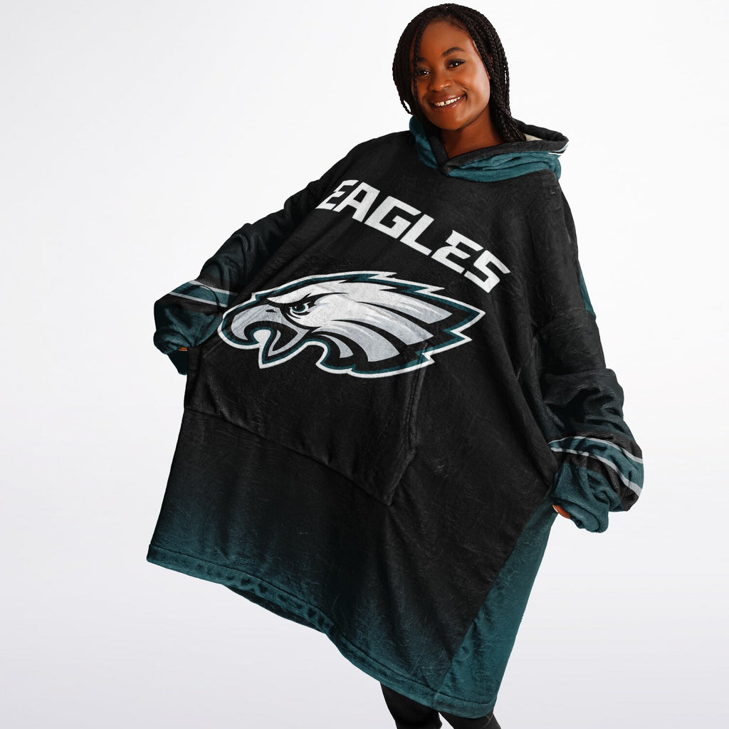 Eagles Black Adult Game Day Lounge Hoodie American Flag