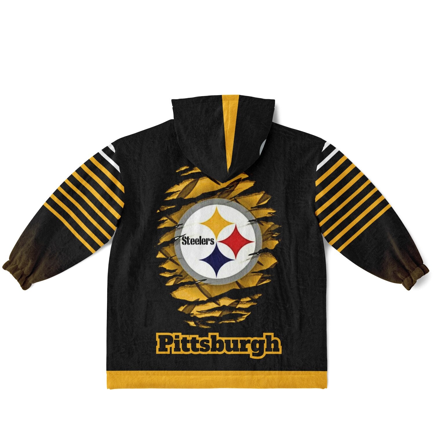 Youth Pittsburgh Steelers  Black Oversize Game Day Lounge Hoodie