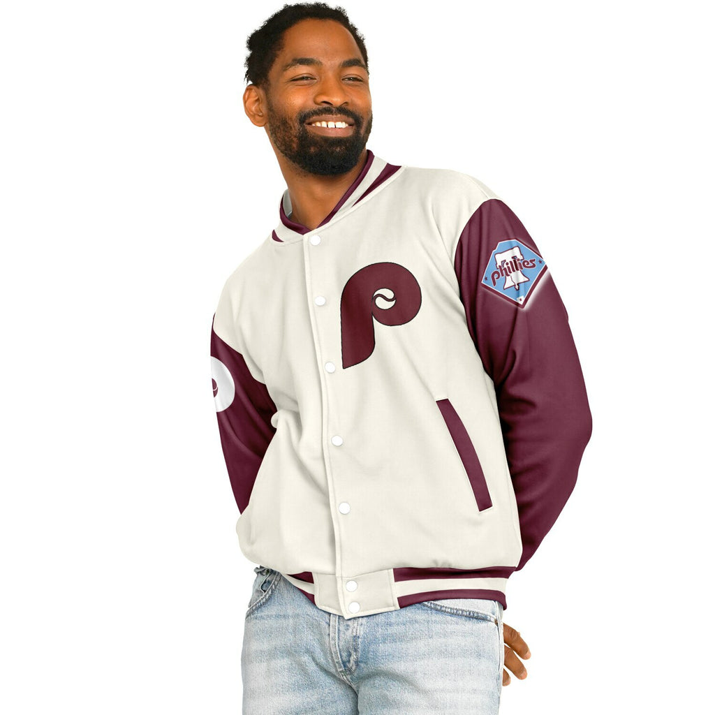 Phillies Cream Baseball Jacket