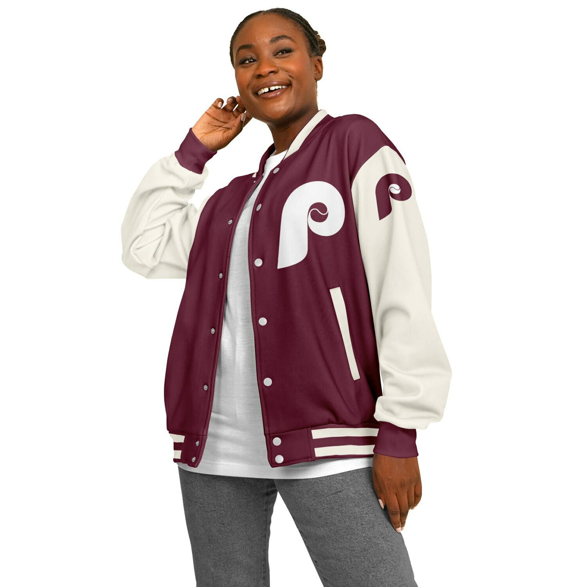 Philadelphia Phillies Maroon Baseball Jacket
