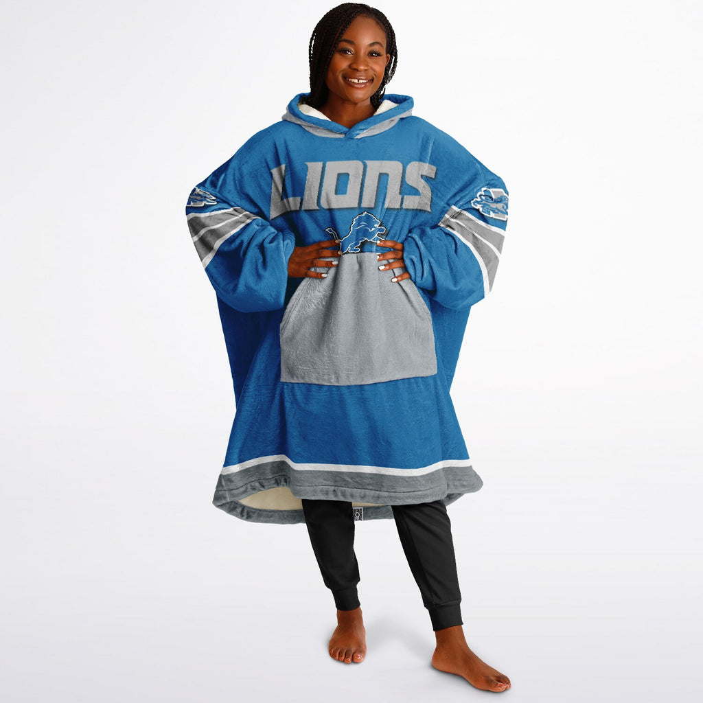 Detroit Lions Blue Adult Game Day Lounge Hoodie