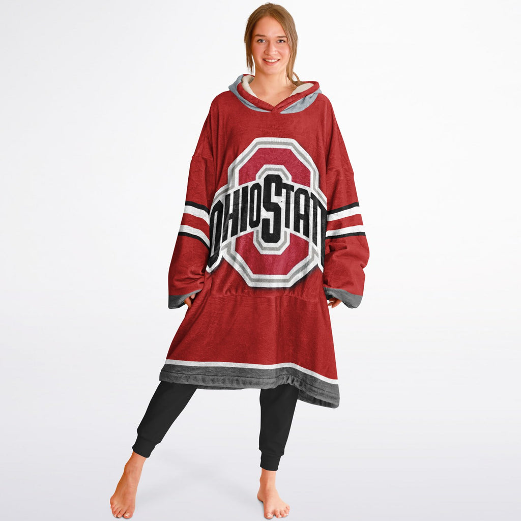 Ohio State Buckeyes Scarlet & Grey Adult Game Day Lounge Hoodie