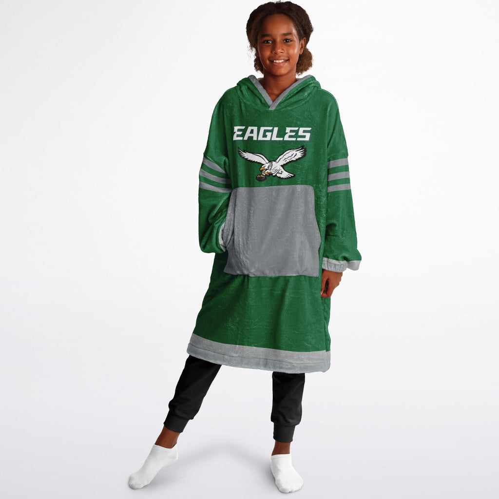 Youth Eagles Retro Kelly Green Game Day Lounge Hoodie