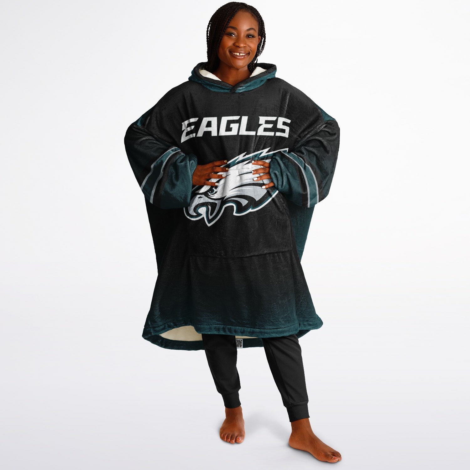 Eagles Black Adult Game Day Lounge Hoodie American Flag