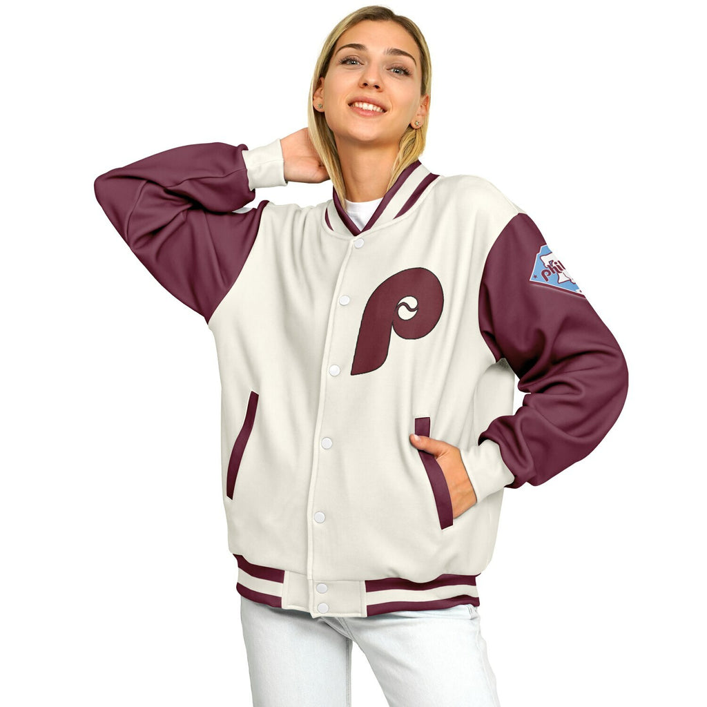 Phillies Cream Baseball Jacket
