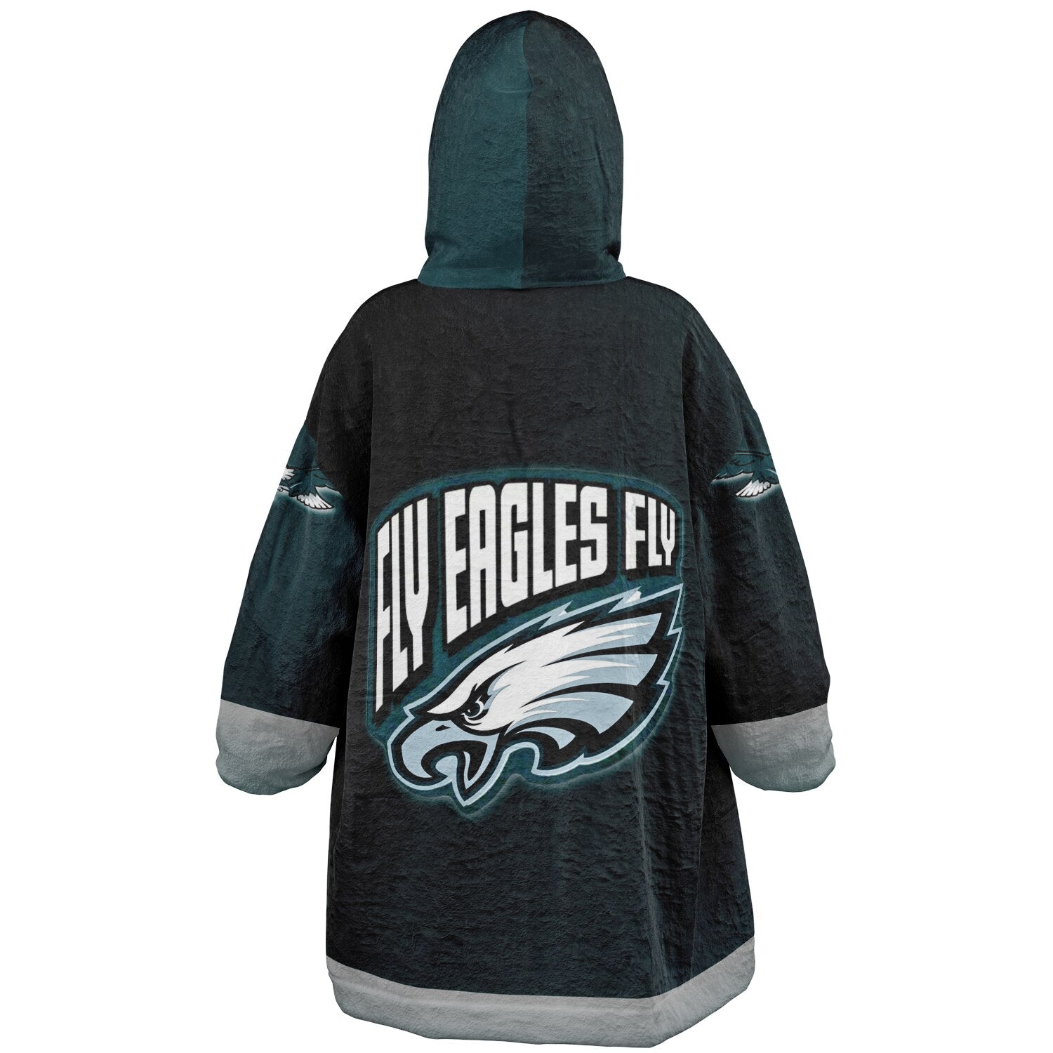 Youth Eagles Green & Black Marble Game Day Lounge Hoodie