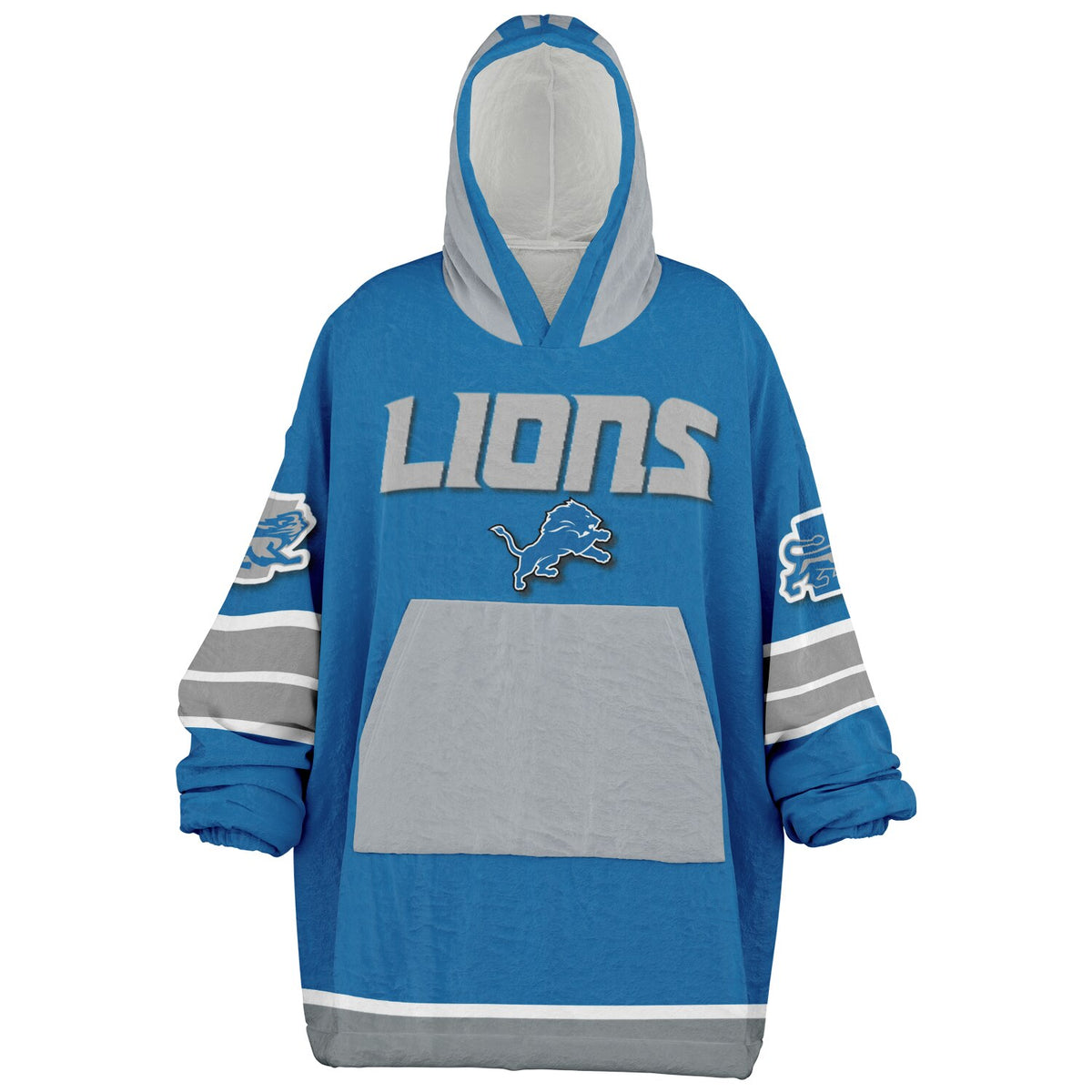 Detroit Lions Blue Adult Game Day Lounge Hoodie