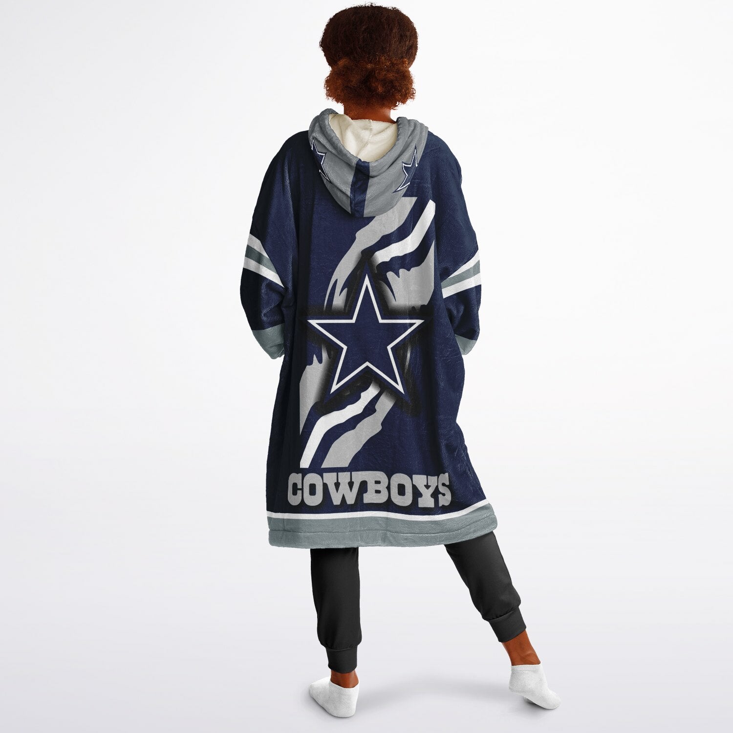 Youth Dallas Cowboys Blue Star Oversize Game Day Lounge Hoodie
