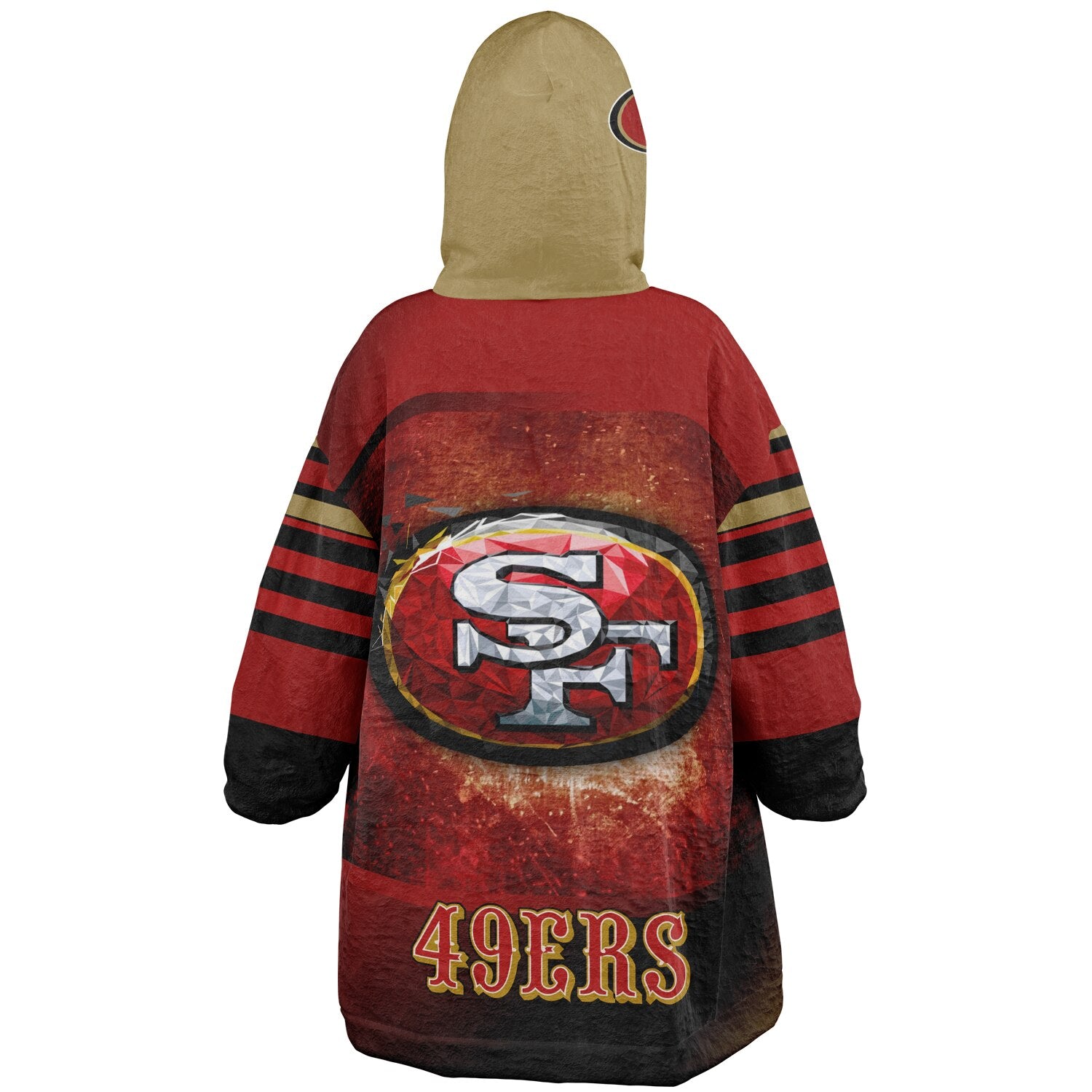 Youth 49ers Red & Black Oversize Game Day Lounge Hoodie