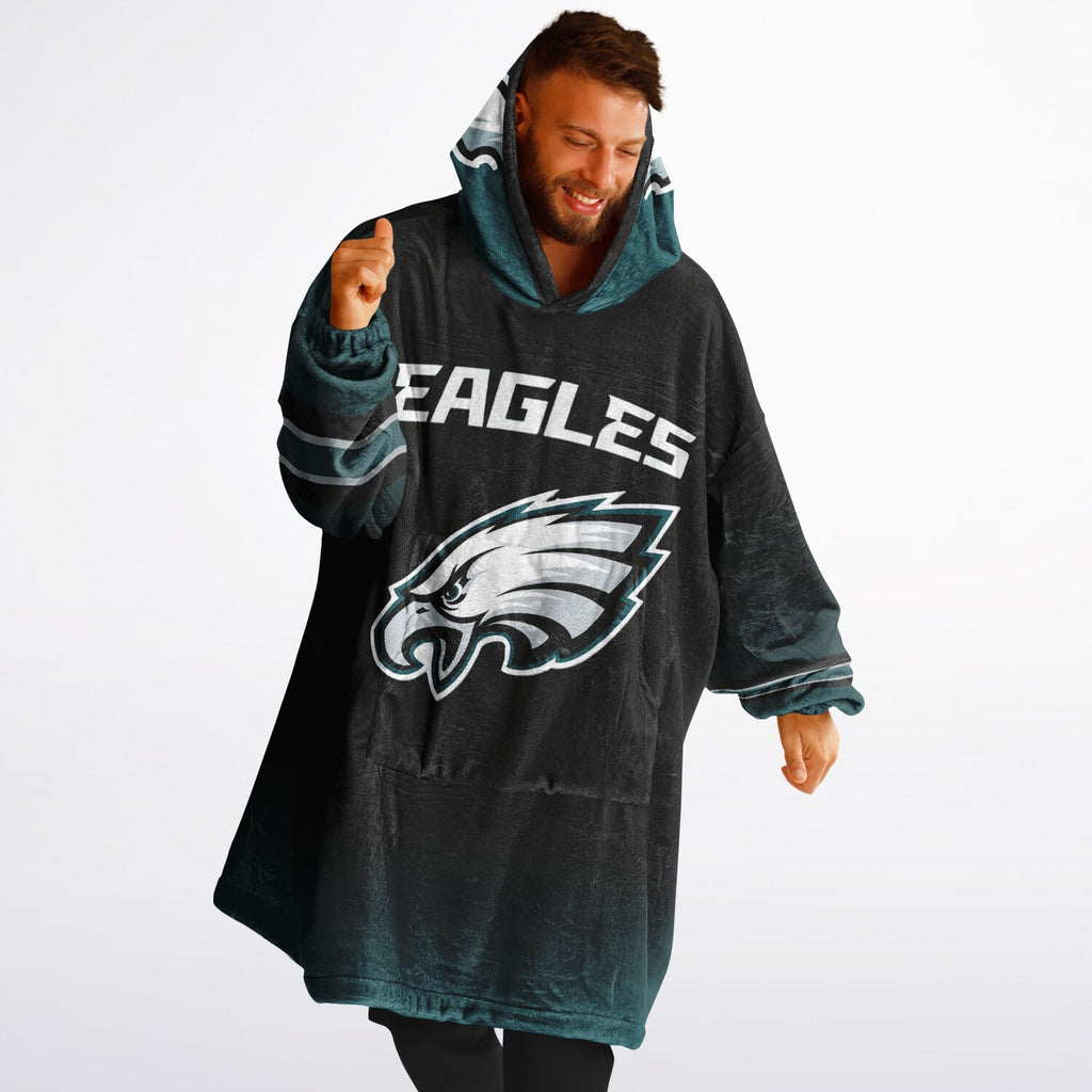 Eagles Black Adult Game Day Lounge Hoodie American Flag
