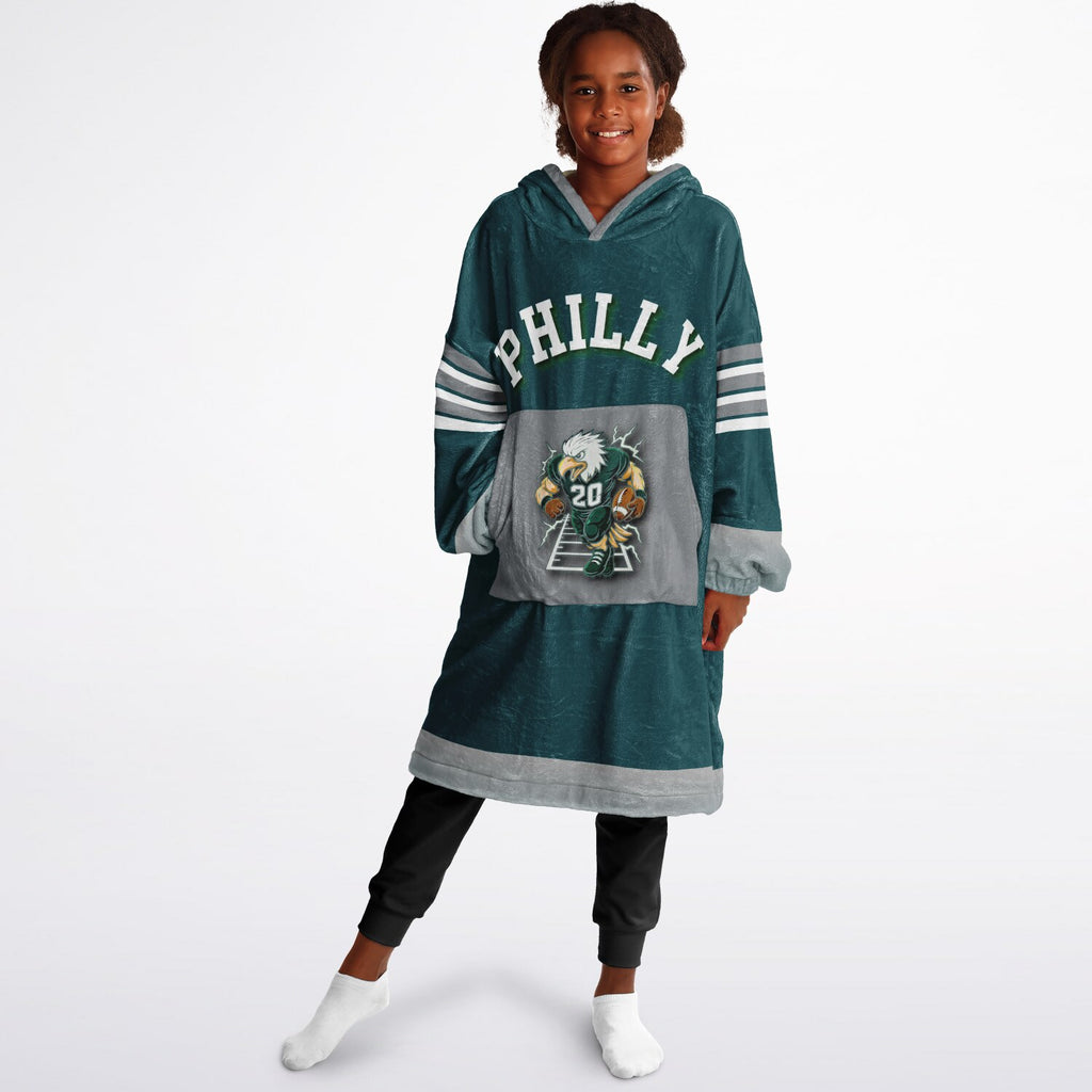 Youth Oversize Hooded Blanket Philly Player Green S.B. Champion 2024
