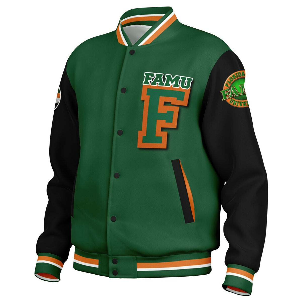 FAMU Black Venom Green Varsity Jacket