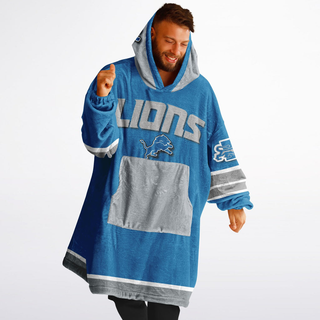 Detroit Lions Blue Adult Game Day Lounge Hoodie