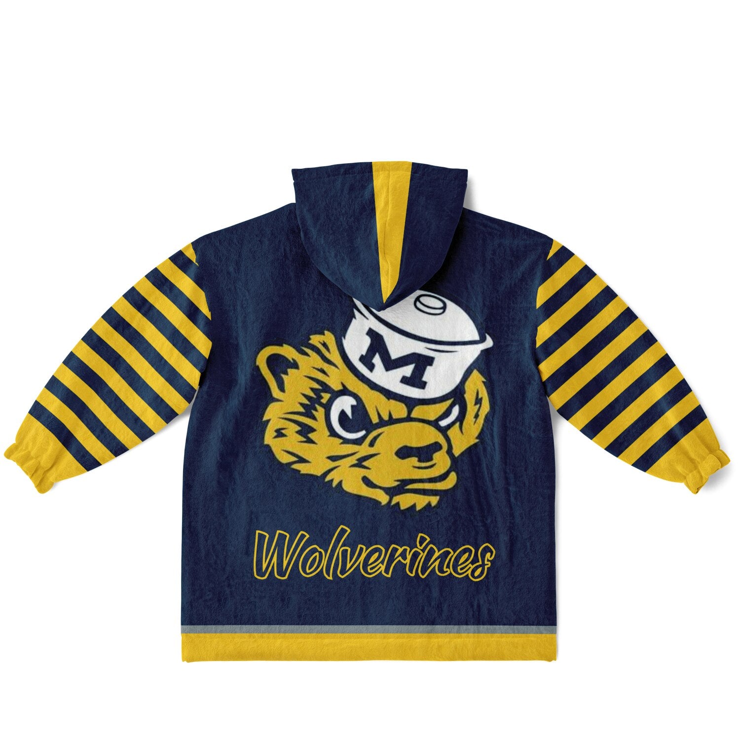 Youth Michigan Blue & Maize Oversize Game Day Lounge Hoodie