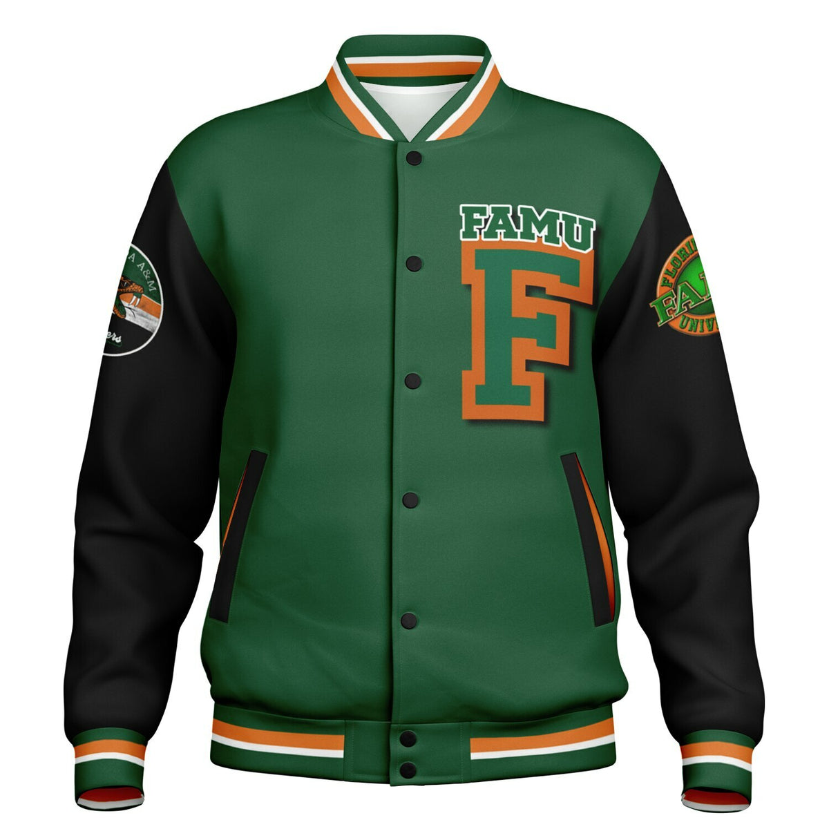 FAMU Black Venom Green Varsity Jacket