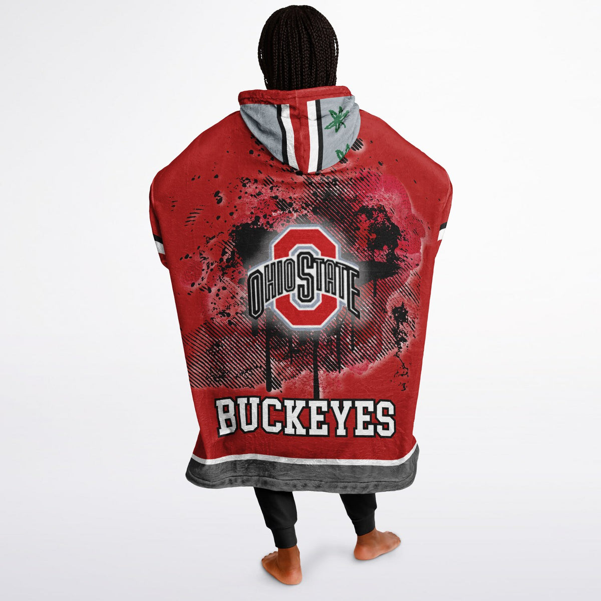Ohio State Buckeyes Scarlet & Grey Adult Game Day Lounge Hoodie