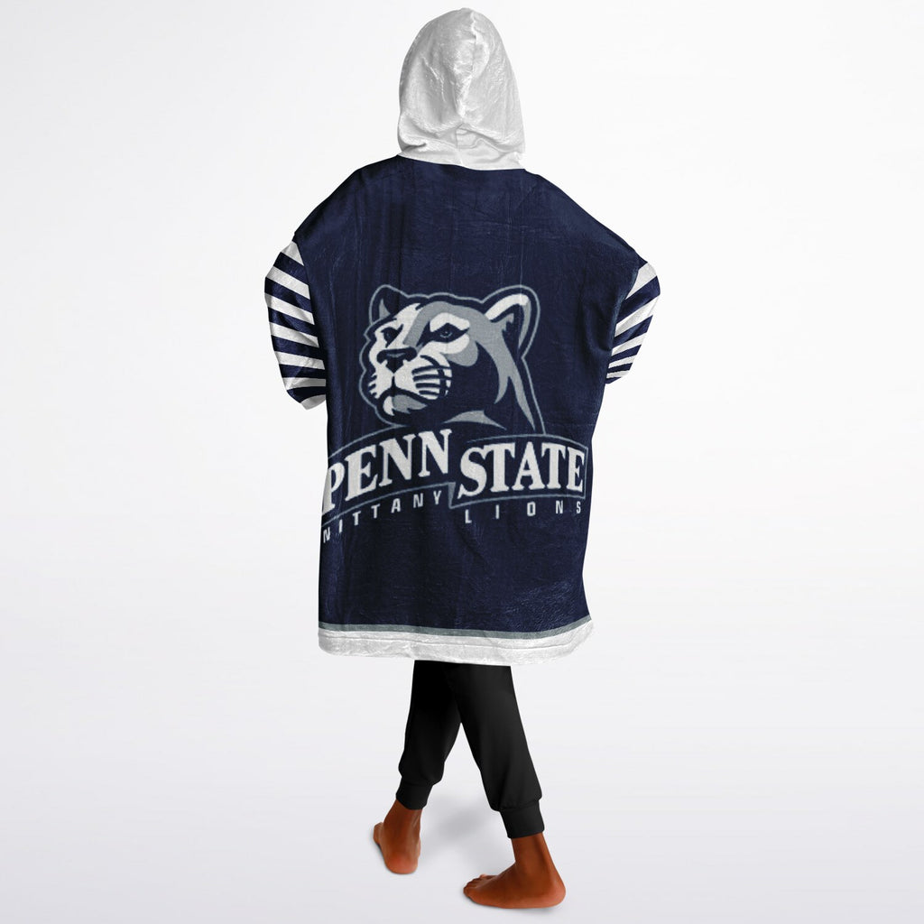 Youth Penn St. Blue & White Oversize Game Day Lounge Hoodie
