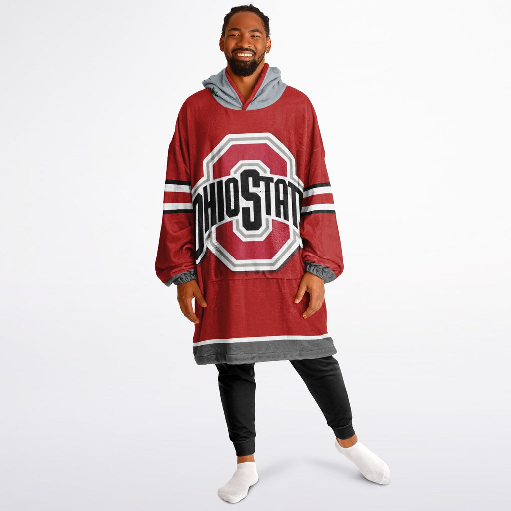Ohio State Buckeyes Scarlet & Grey Adult Game Day Lounge Hoodie