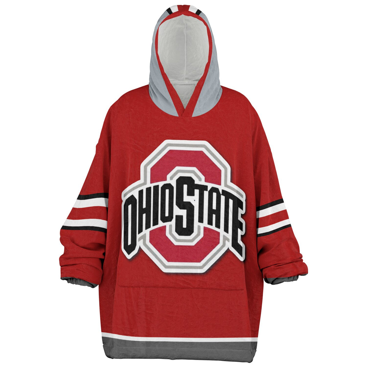 Ohio State Buckeyes Scarlet & Grey Adult Game Day Lounge Hoodie