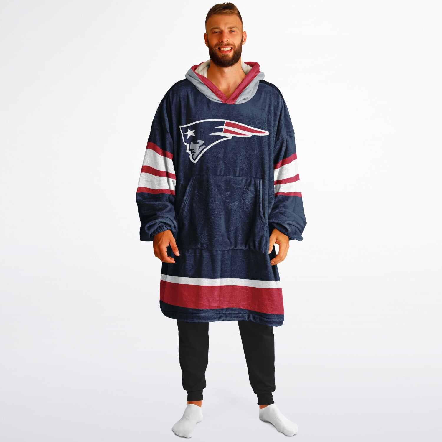 New England Patriots Blue Adult Game Day Lounge Hoodie