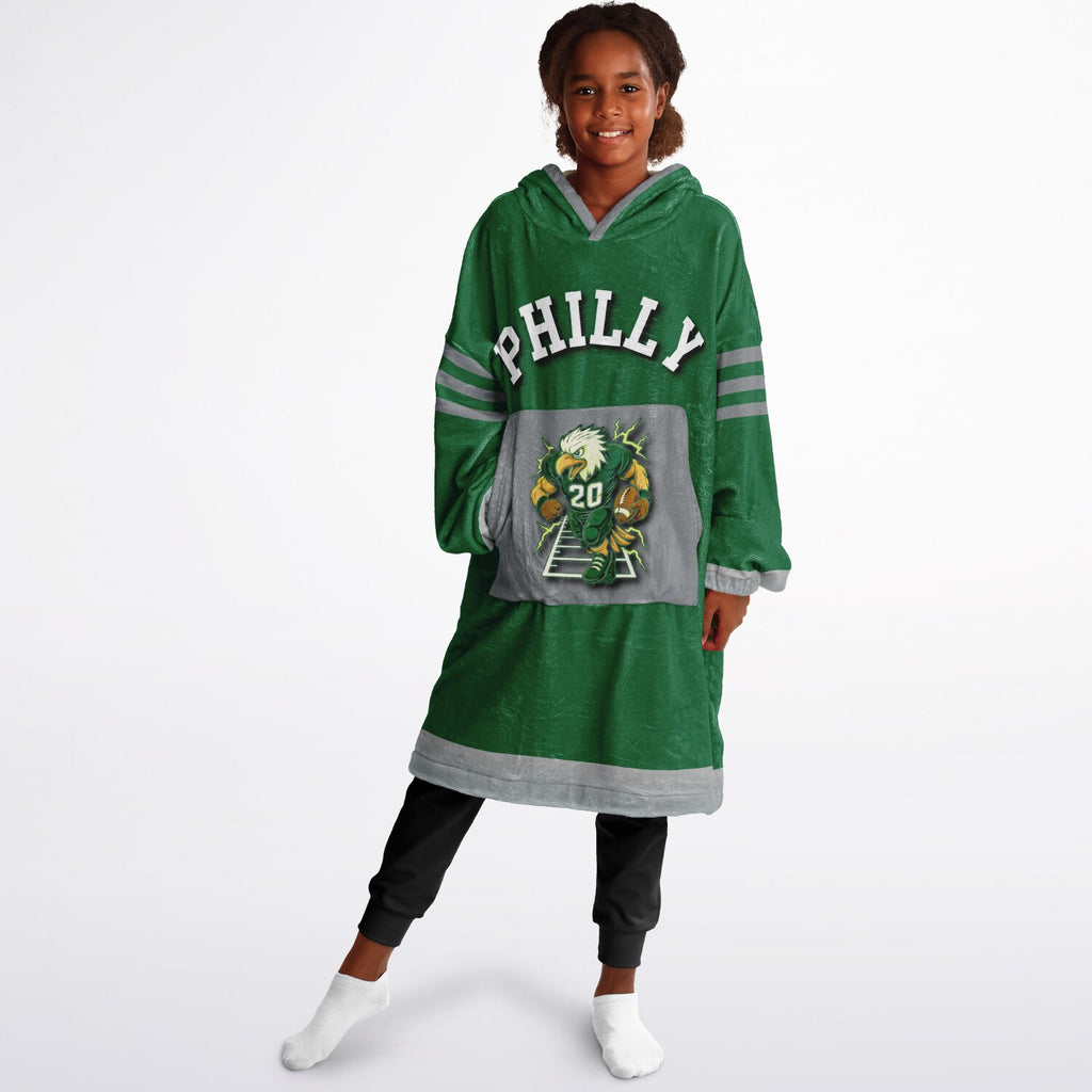 Youth Philly Player Retro Green Game Day Lounge Hoodie