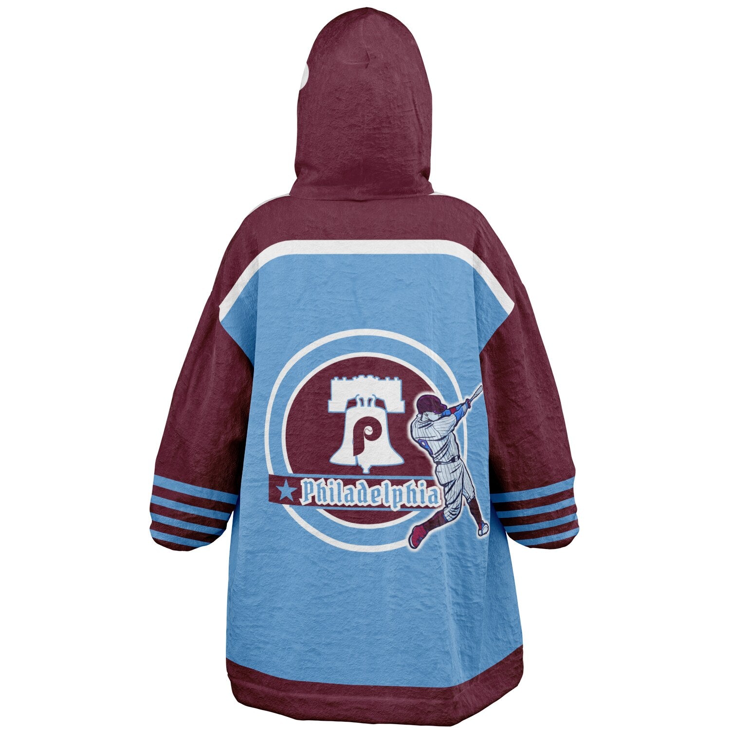 Youth Phillies Retro Light Blue Game Day Lounge Hoodie Great Gift for Young Fans