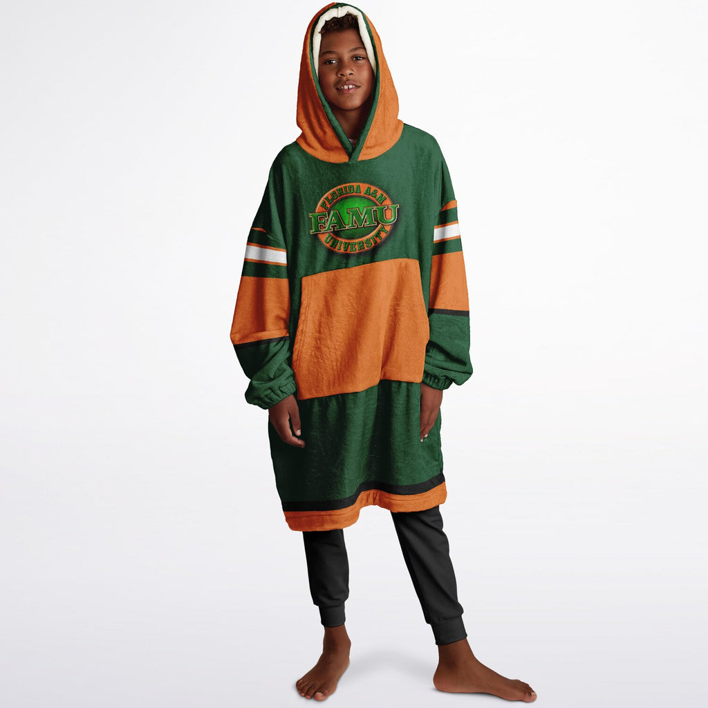 Youth FAMU Rattlers Green Oversize Game Day Lounge Hoodie