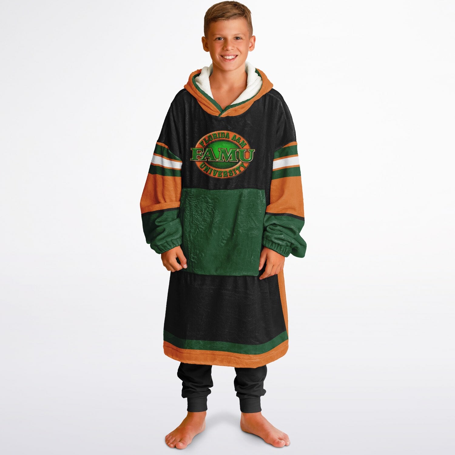 Youth FAMU Rattlers Black Oversize Game Day Lounge Hoodie