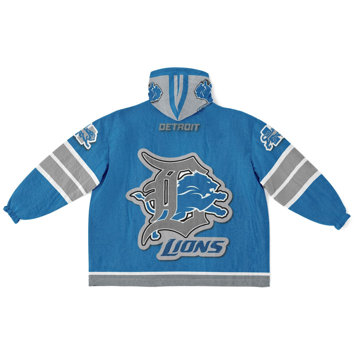 Detroit Lions Blue Adult Game Day Lounge Hoodie