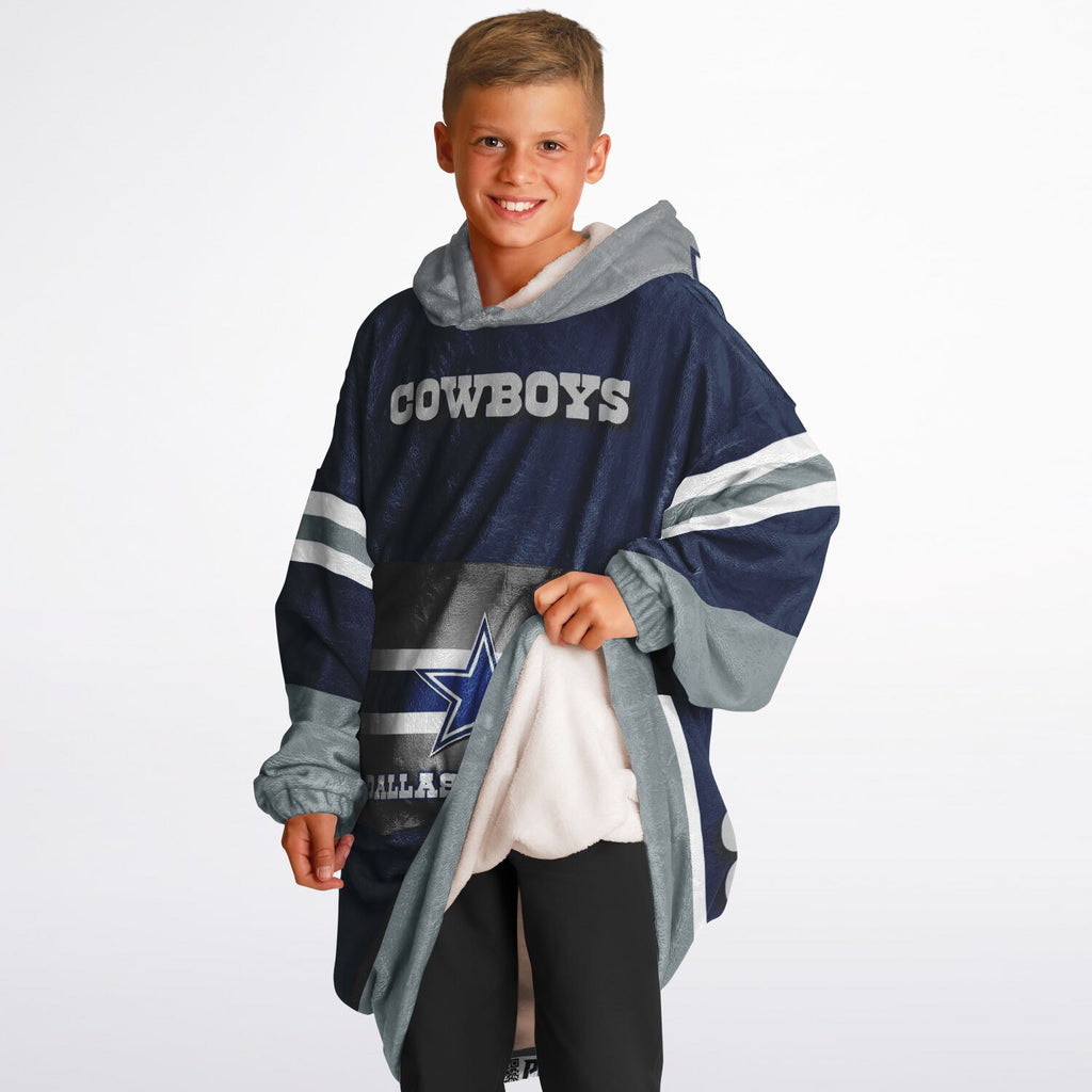 Youth Dallas Cowboys Blue Star Oversize Game Day Lounge Hoodie