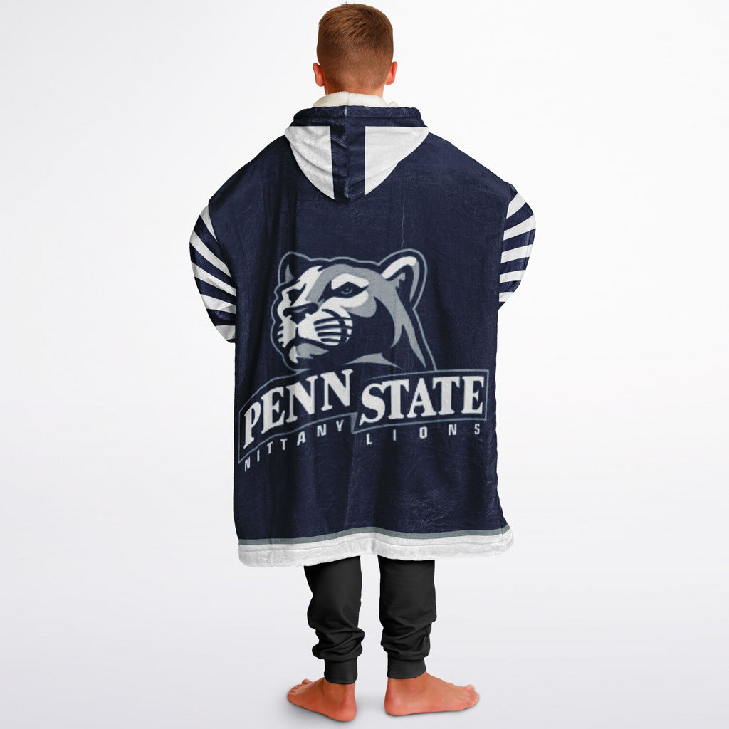 Youth Penn St. Blue & White Oversize Game Day Lounge Hoodie