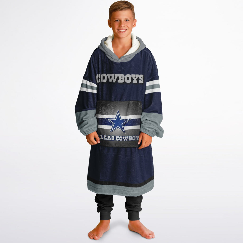 Youth Dallas Cowboys Blue Star Oversize Game Day Lounge Hoodie