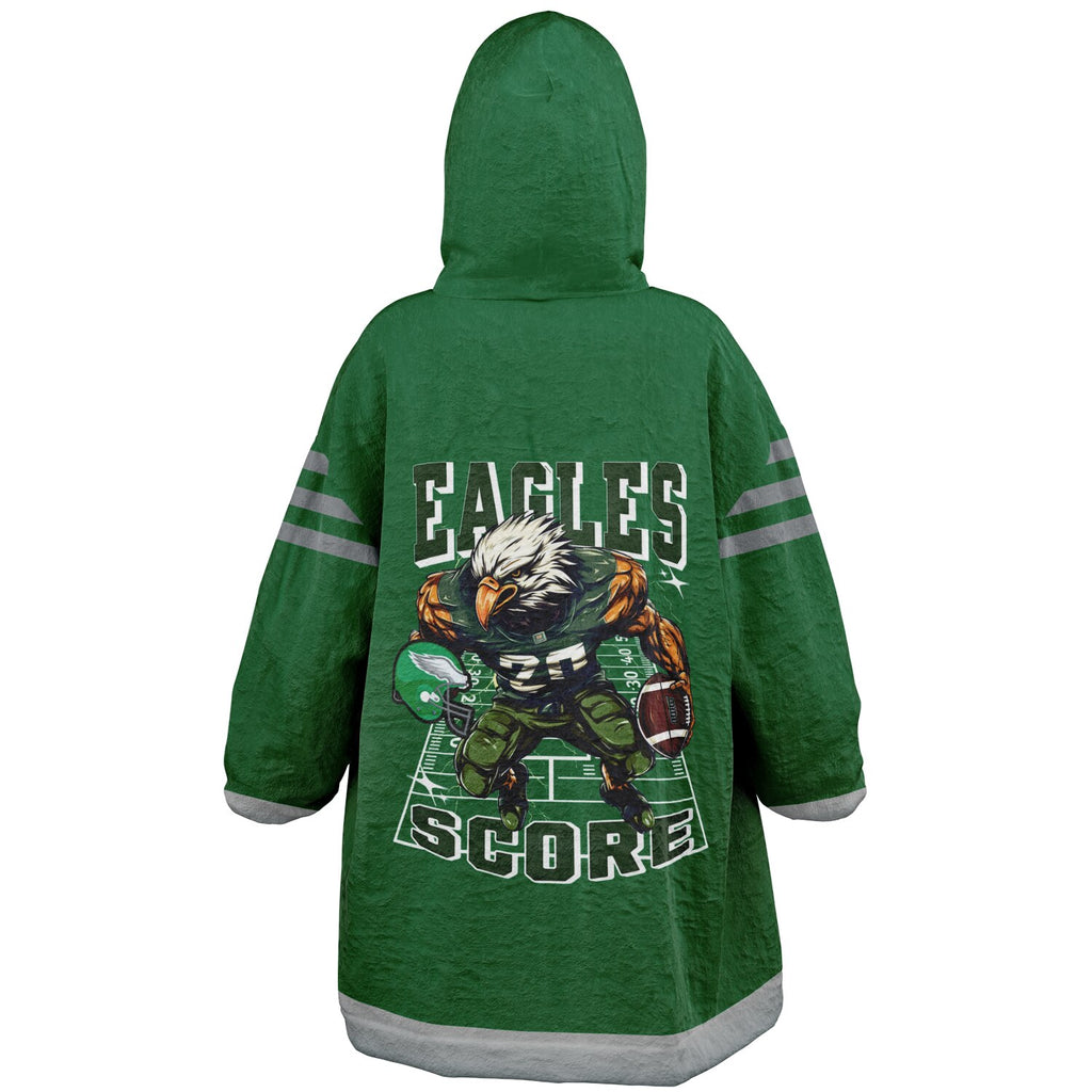 Youth Eagles Retro Kelly Green Game Day Lounge Hoodie