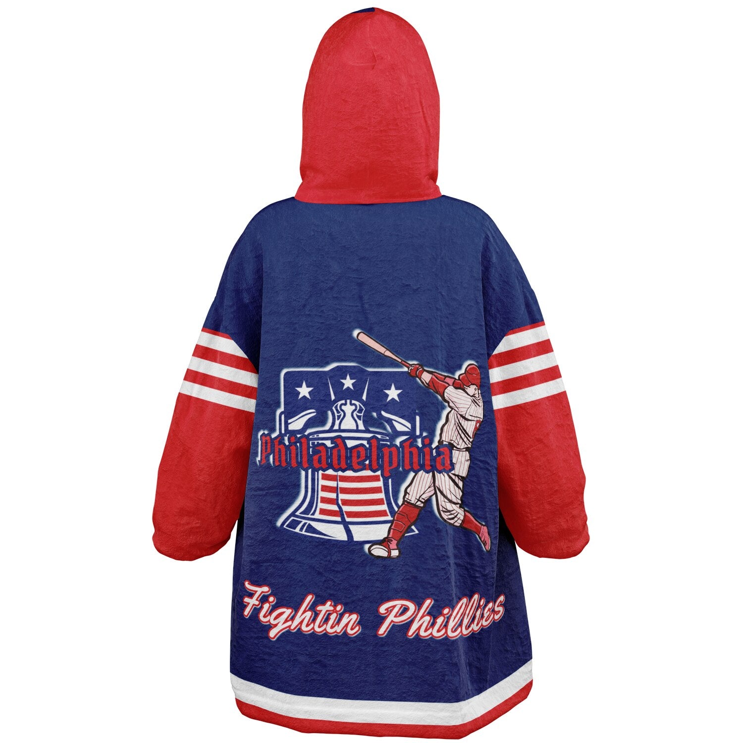 Youth Phillies Blue & Red Cozy Game Day Lounge Hoodie