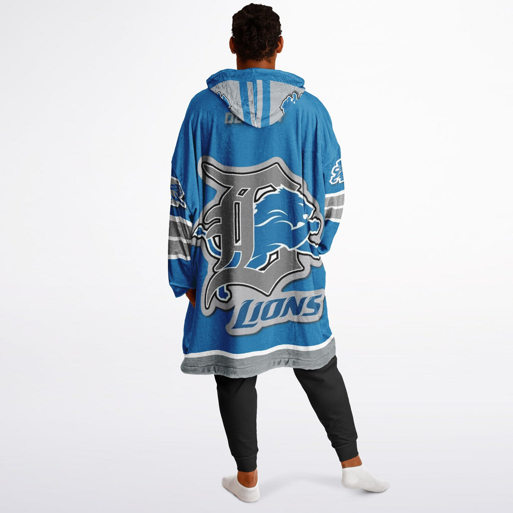 Detroit Lions Blue Adult Game Day Lounge Hoodie