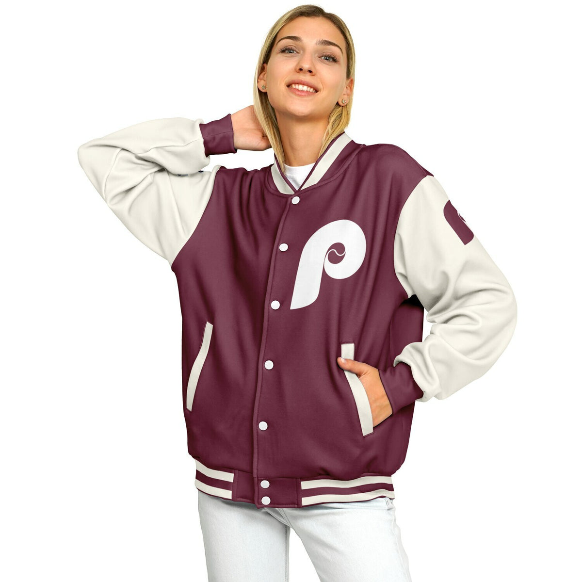 Philadelphia Phillies Maroon Baseball Jacket