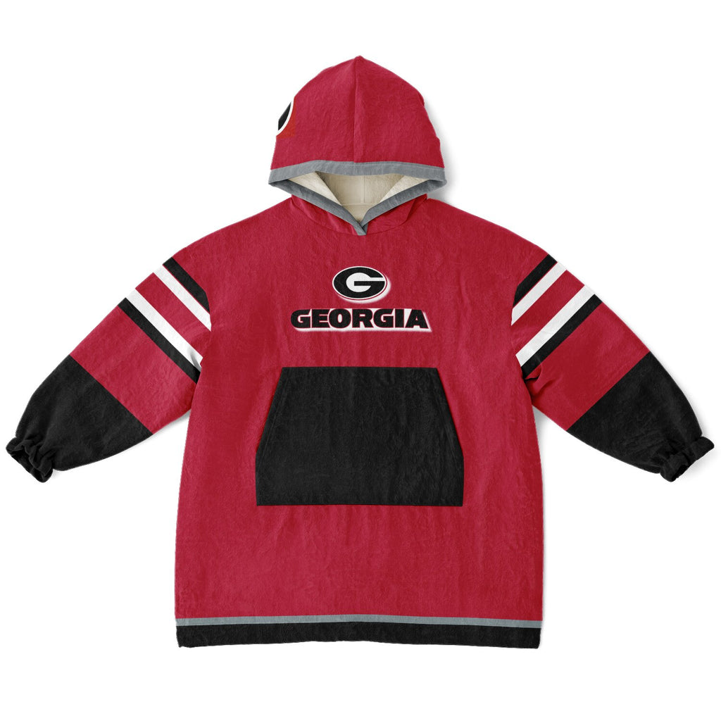 Youth Georgia Bulldogs Red Oversize Game Day Lounge Hoodie