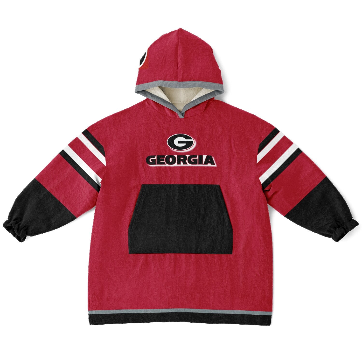 Youth Georgia Bulldogs Red Oversize Game Day Lounge Hoodie
