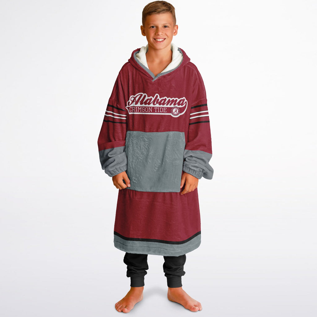Youth Alabama Crimson Tide Red Oversize Game Day Lounge Hoodie