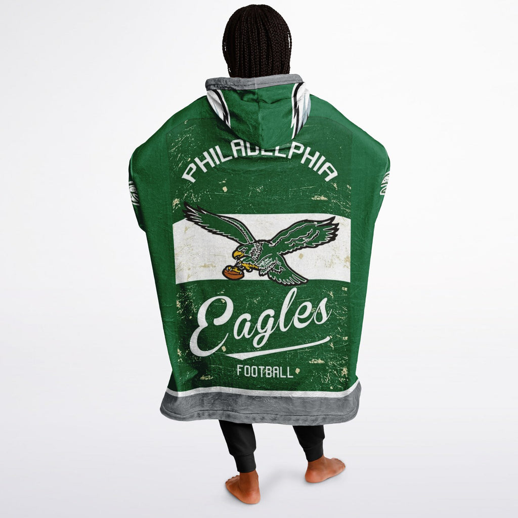 Eagles Retro Green Adult Game Day Lounge Hoodie Old School Look