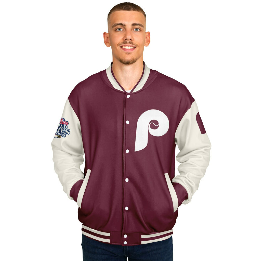 Philadelphia Phillies Maroon Baseball Jacket