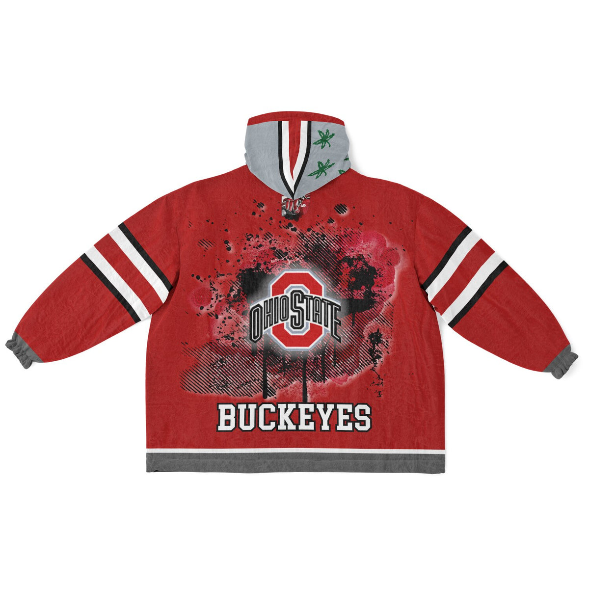 Ohio State Buckeyes Scarlet & Grey Adult Game Day Lounge Hoodie