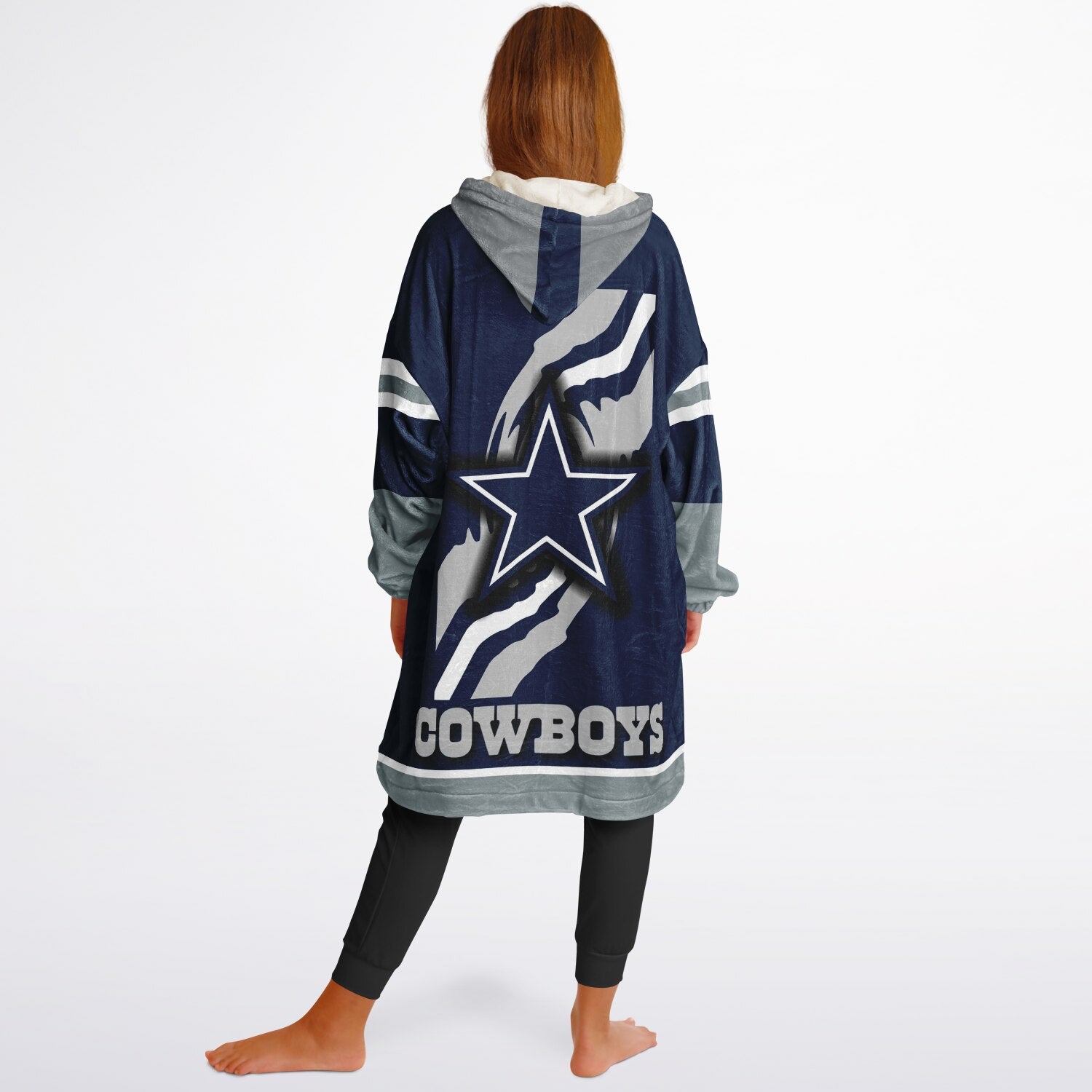 Youth Dallas Cowboys Blue Star Oversize Game Day Lounge Hoodie
