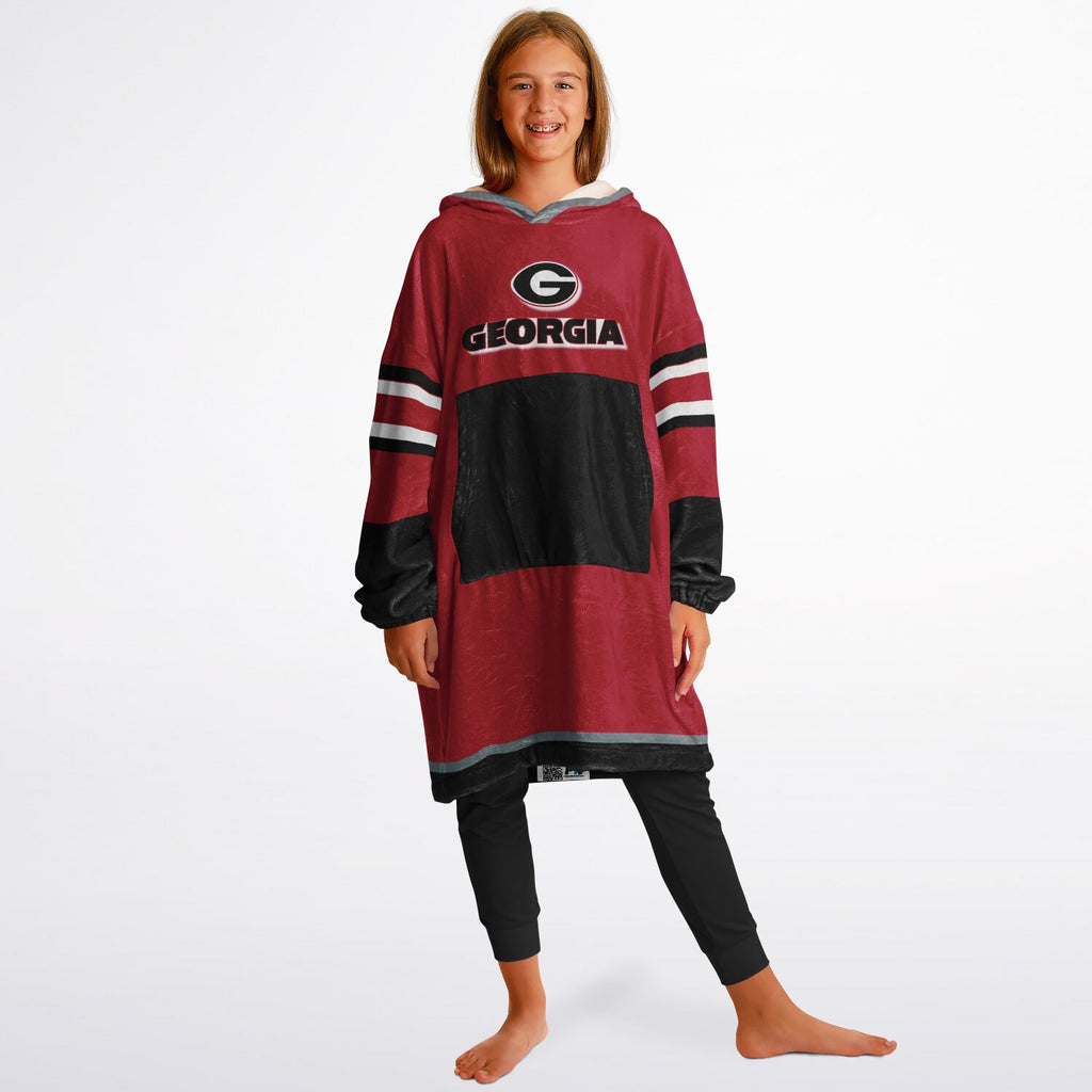 Youth Georgia Bulldogs Red Oversize Game Day Lounge Hoodie