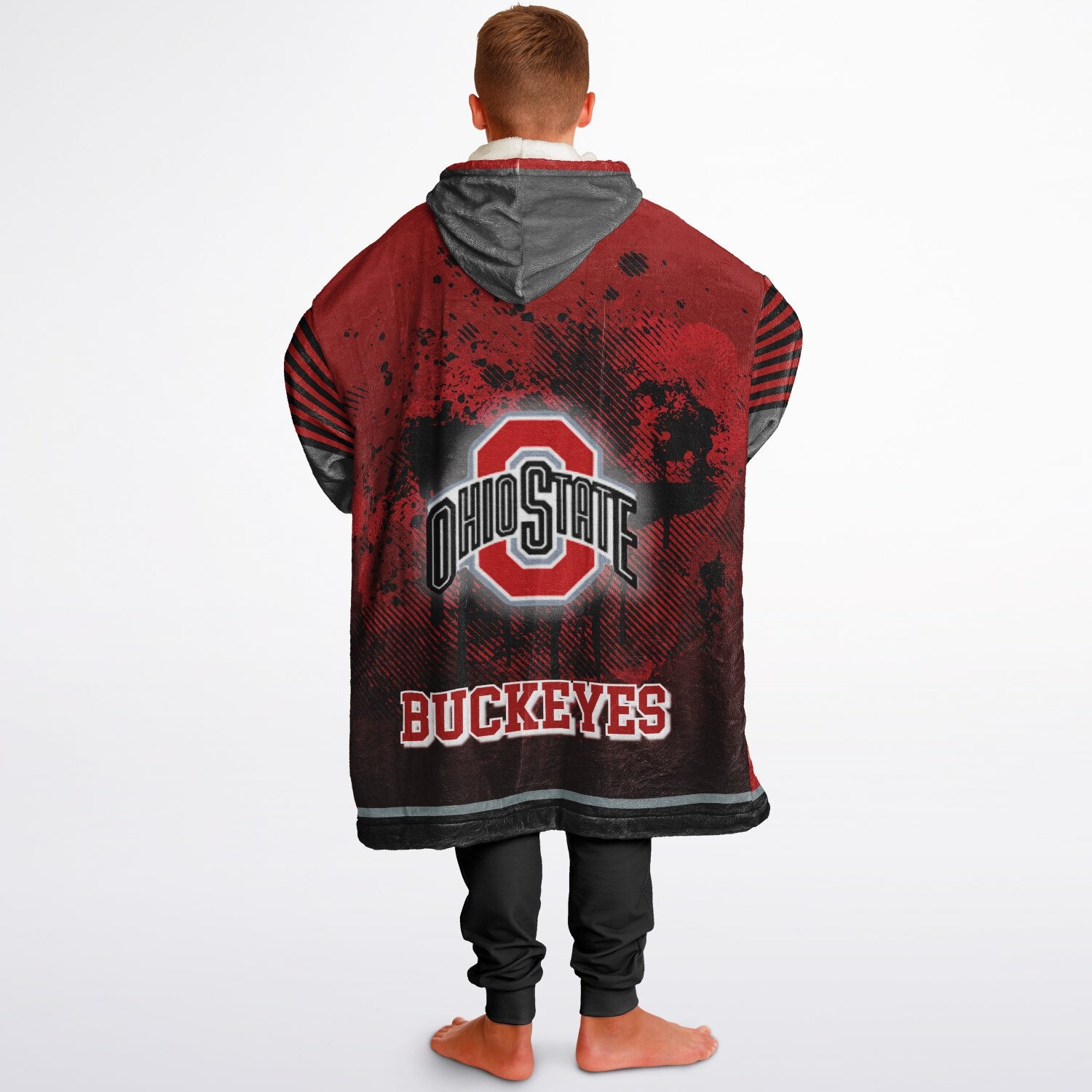 Youth Ohio St. Scarlett Oversize Game Day Lounge Hoodie Great Gift for Young Fans & Future Buckeyes